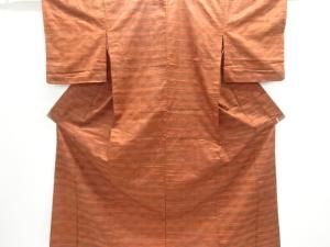 よろけ横段模様織り出し単衣着物